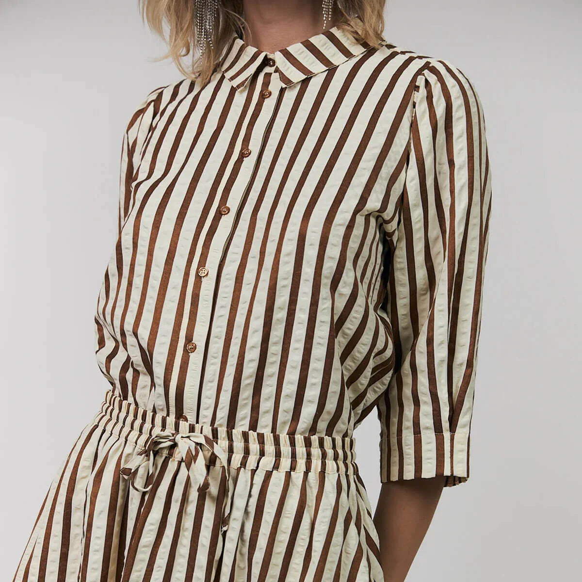 Lollys Laundry Bono Shirt SS Dark Mokka