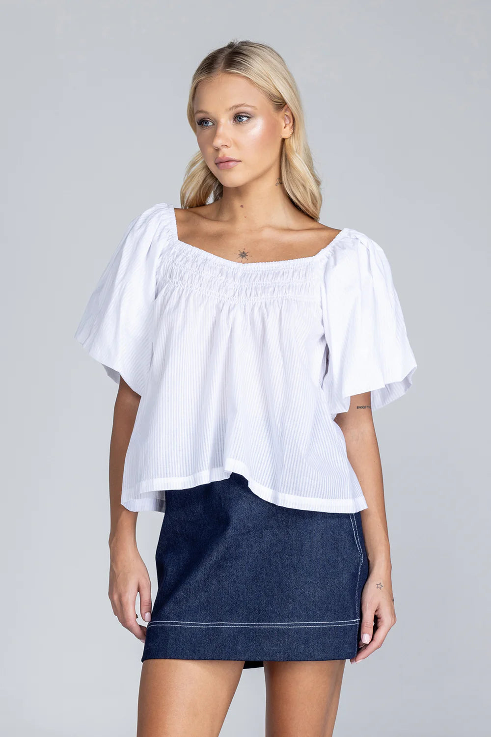 Blak Love Me A Little Top White