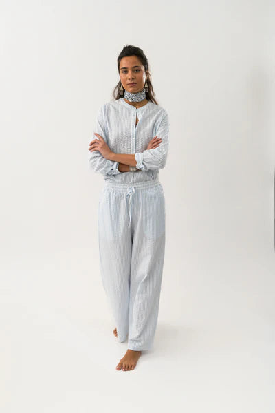 Lollys Laundry Lux Shirt Light Blue Stripe