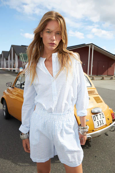 Lollys Laundry Lux Shirt Light Blue Stripe