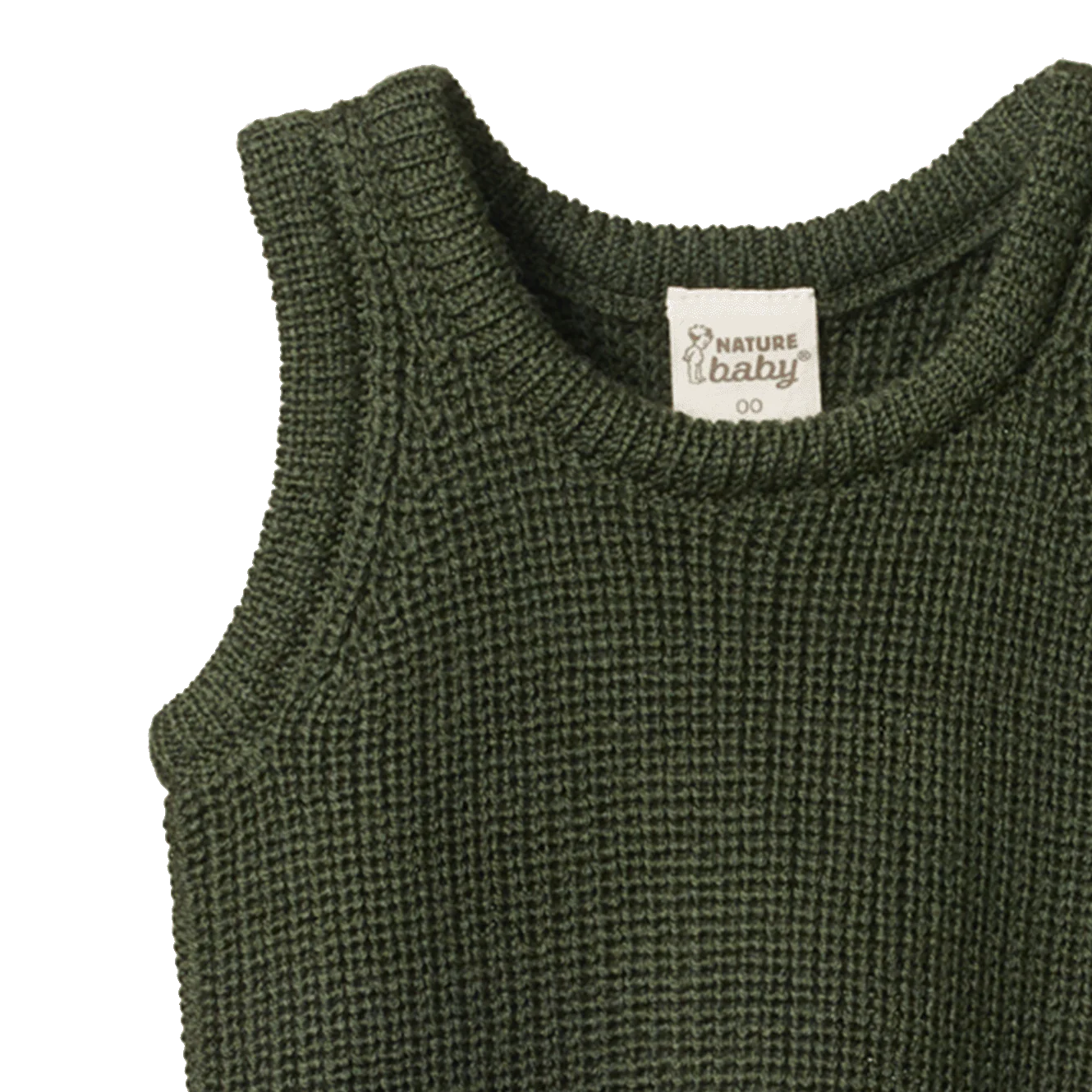 Nature Baby Merino Knit Vest Thyme Chunky Knit