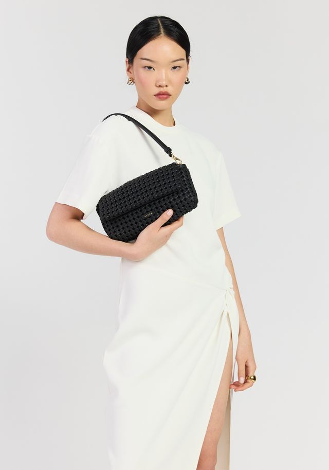 Saben Milla Shoulder Bag Black Fine Braid