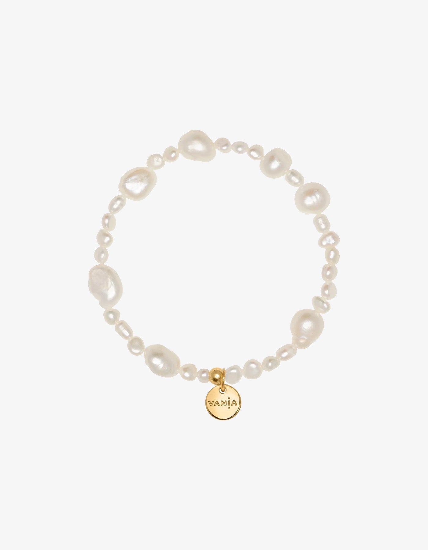 Vania Margarita Paraguachi Bracelet On Elastic Gold Finish