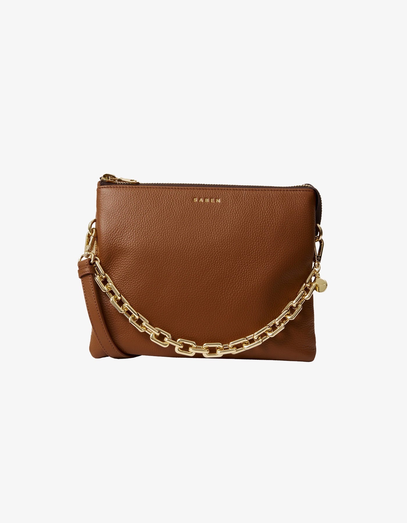 Saben Matilda Crossbody Tan + Chunky Chain