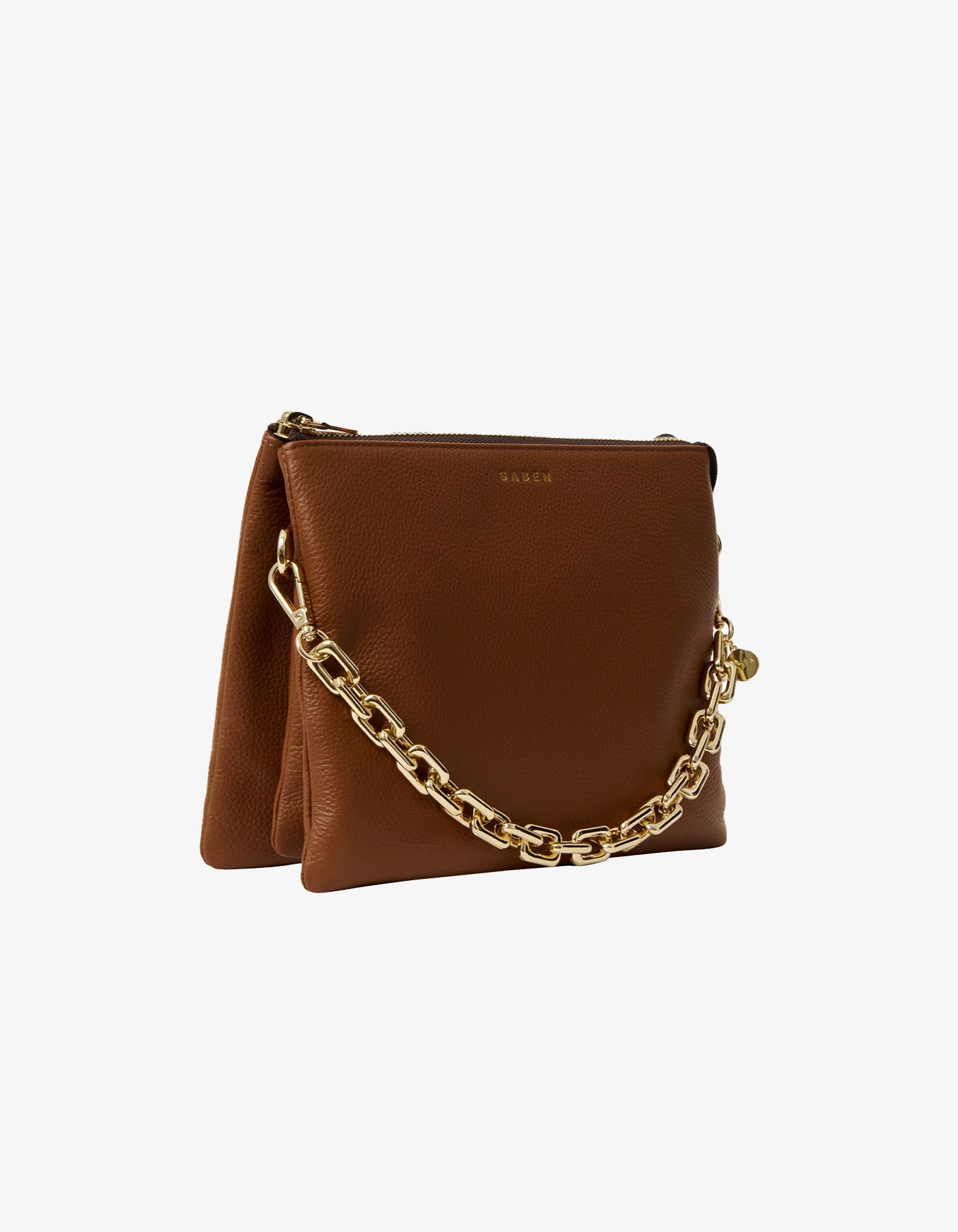 Saben Matilda Crossbody Tan + Chunky Chain