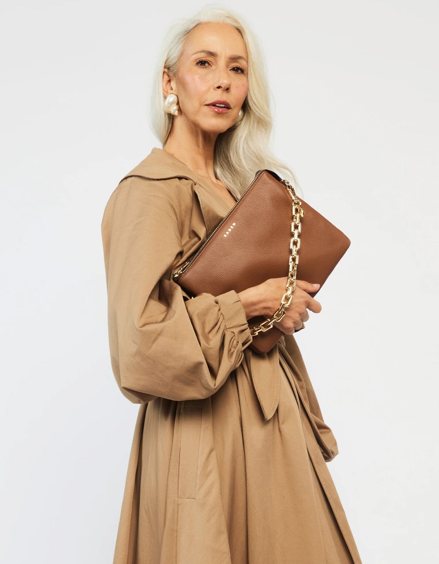 Saben Matilda Crossbody Tan + Chunky Chain