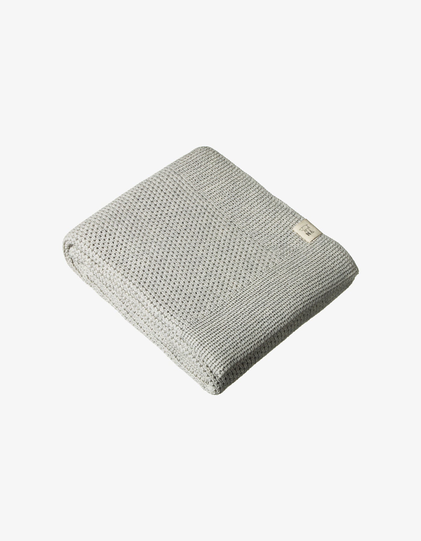 Nature Baby  Merino Knit Blanket Light Grey Cot