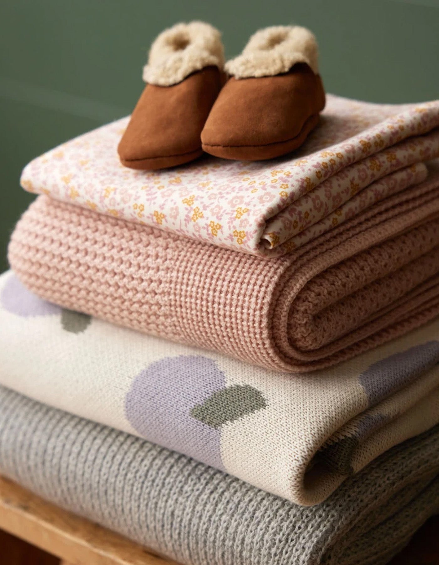 Nature Baby  Merino Knit Blanket Light Grey Cot