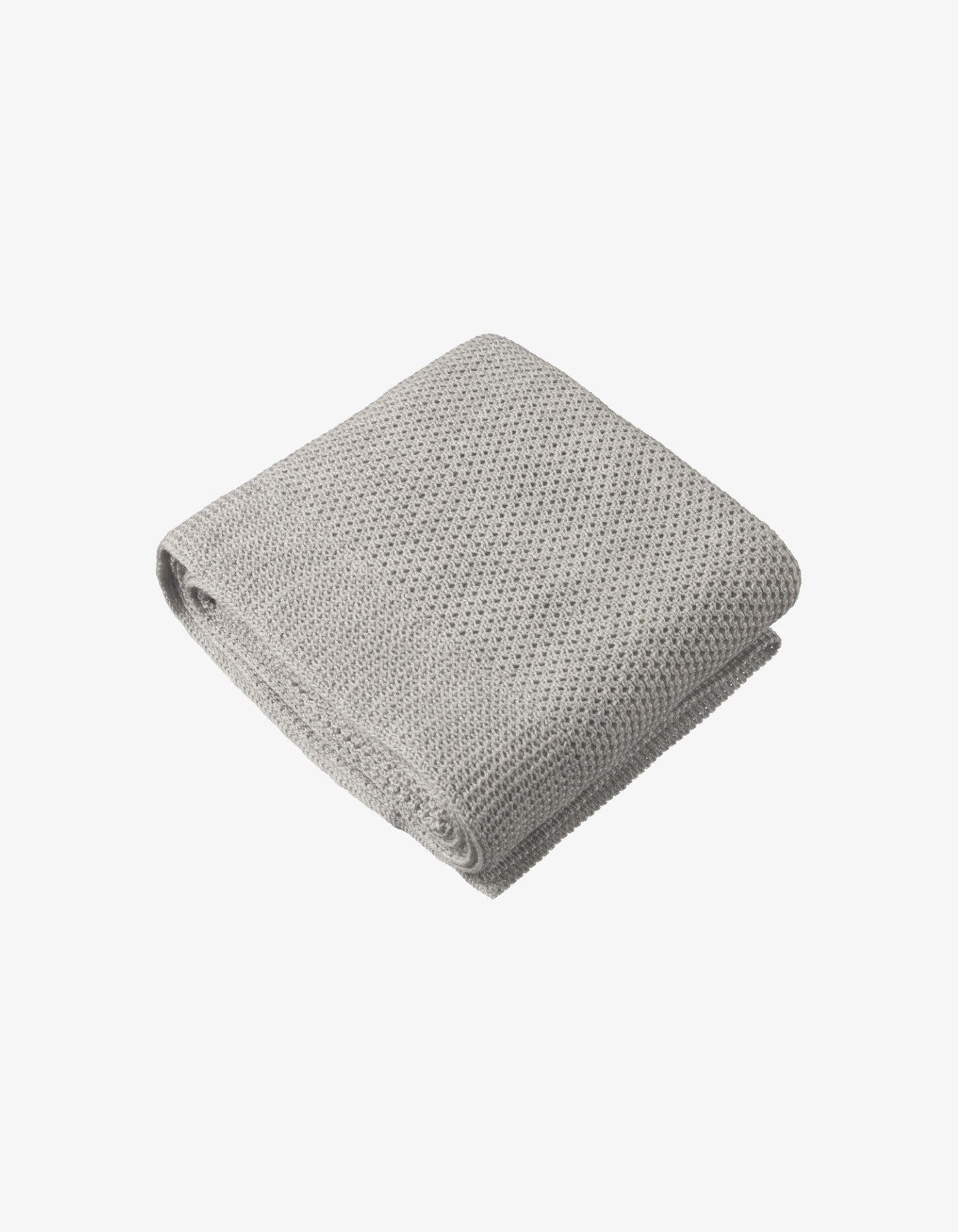 Nature Baby  Merino Knit Blanket Light Grey Cot