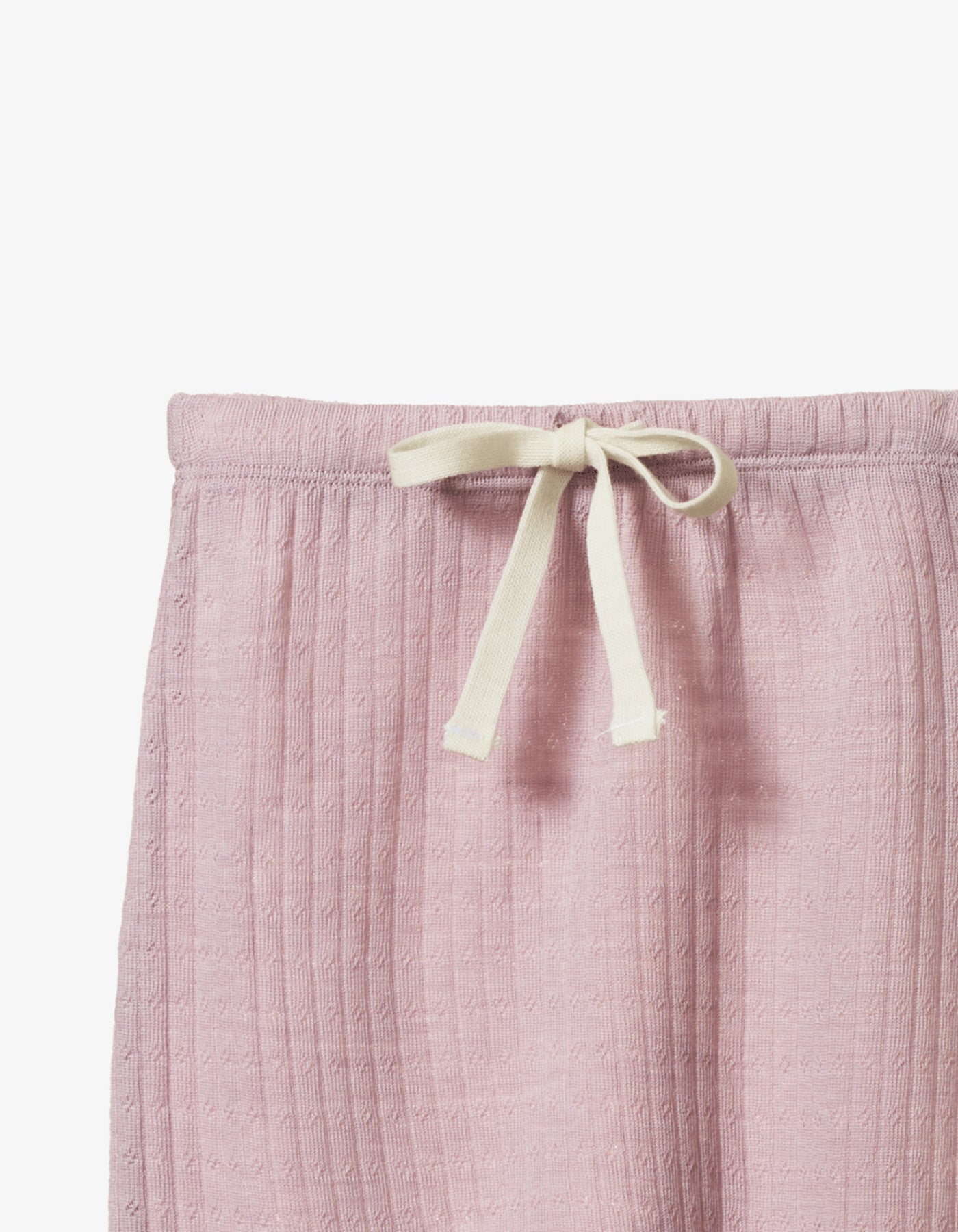 Nature Baby merino pointelle drawstring pants