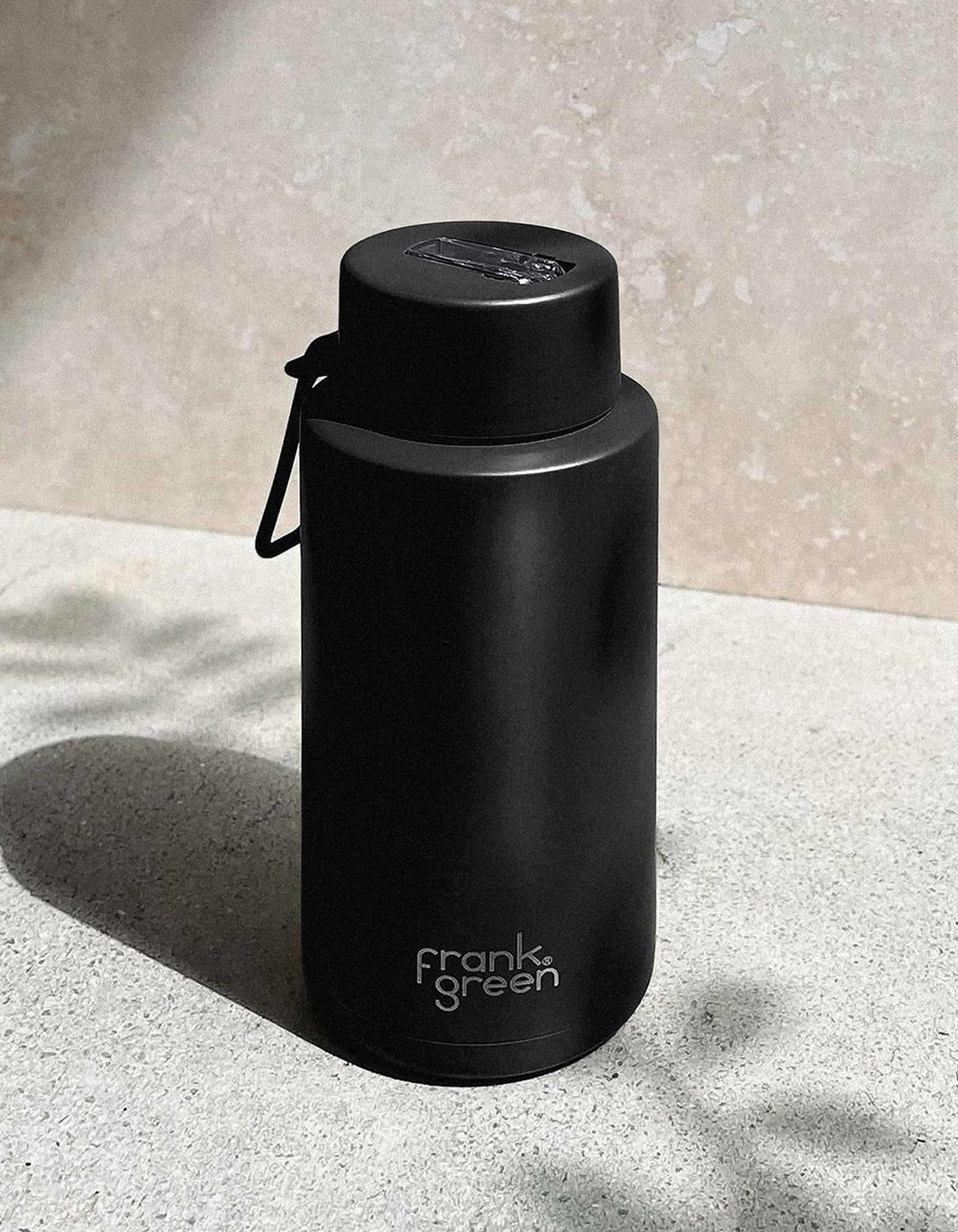 Frank Green 34oz Stainless Steel Ceramic Reusable Bottle Midnight with Straw Lid