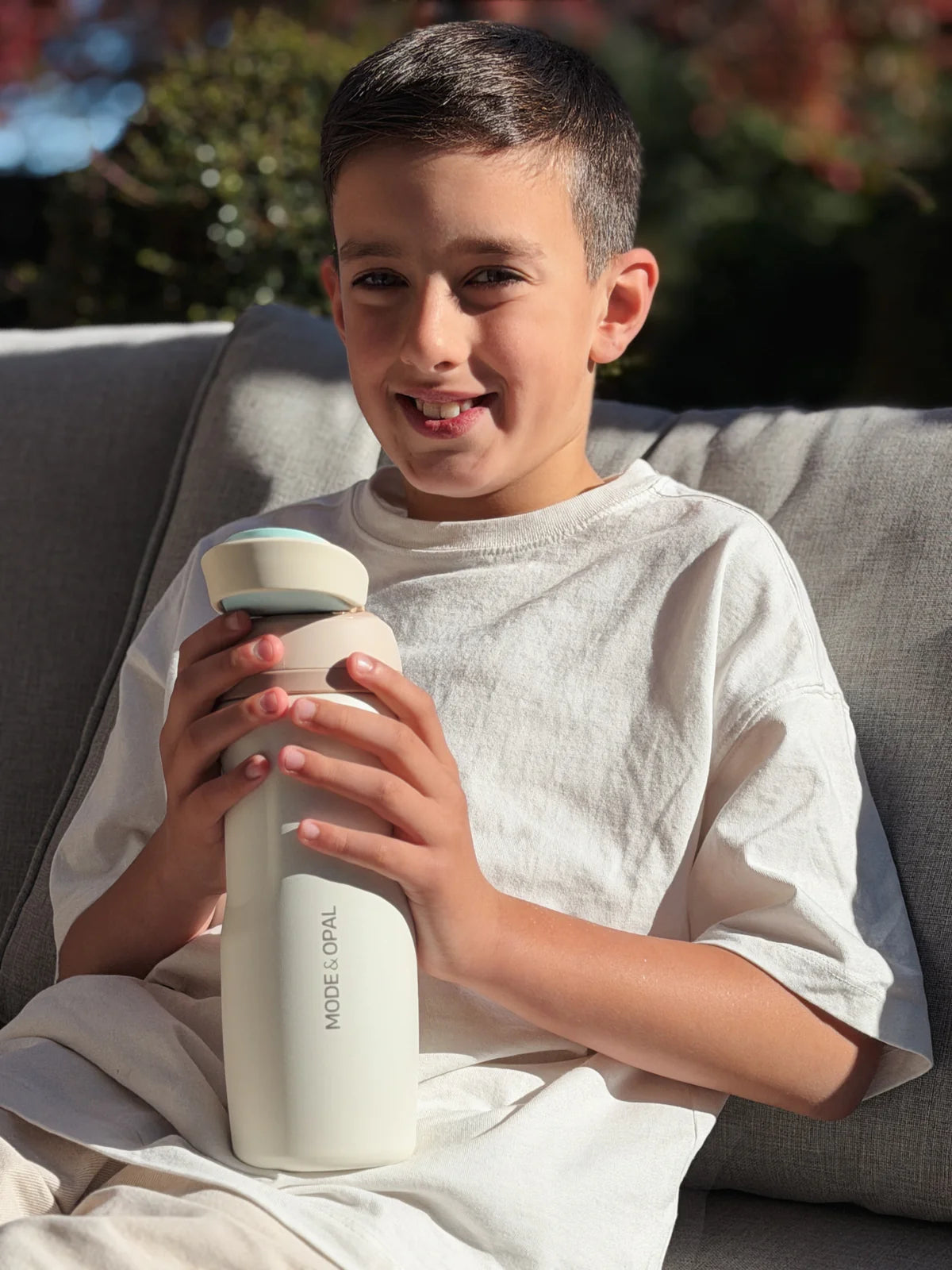Mode & Opal Insulated Drink Bottle - Soft Cream 770ml