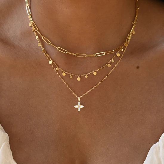 Murkani Desert Flower Charm Necklace - Gold