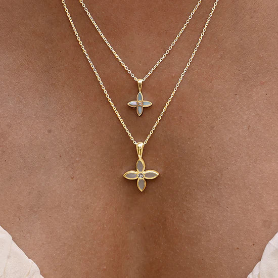 Murkani Desert Flower Charm Necklace - Gold