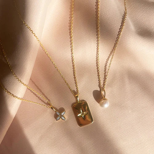 Murkani Desert Flower Charm Necklace - Gold