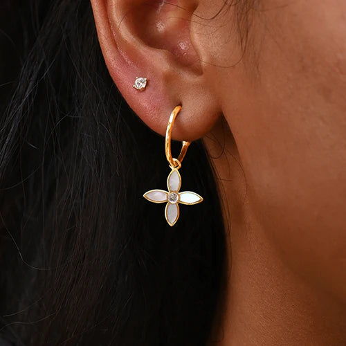 Murkani Desert Flower Small Hoop Earrings - Gold