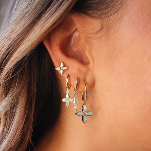 Murkani Desert Flower Small Hoop Earrings - Gold