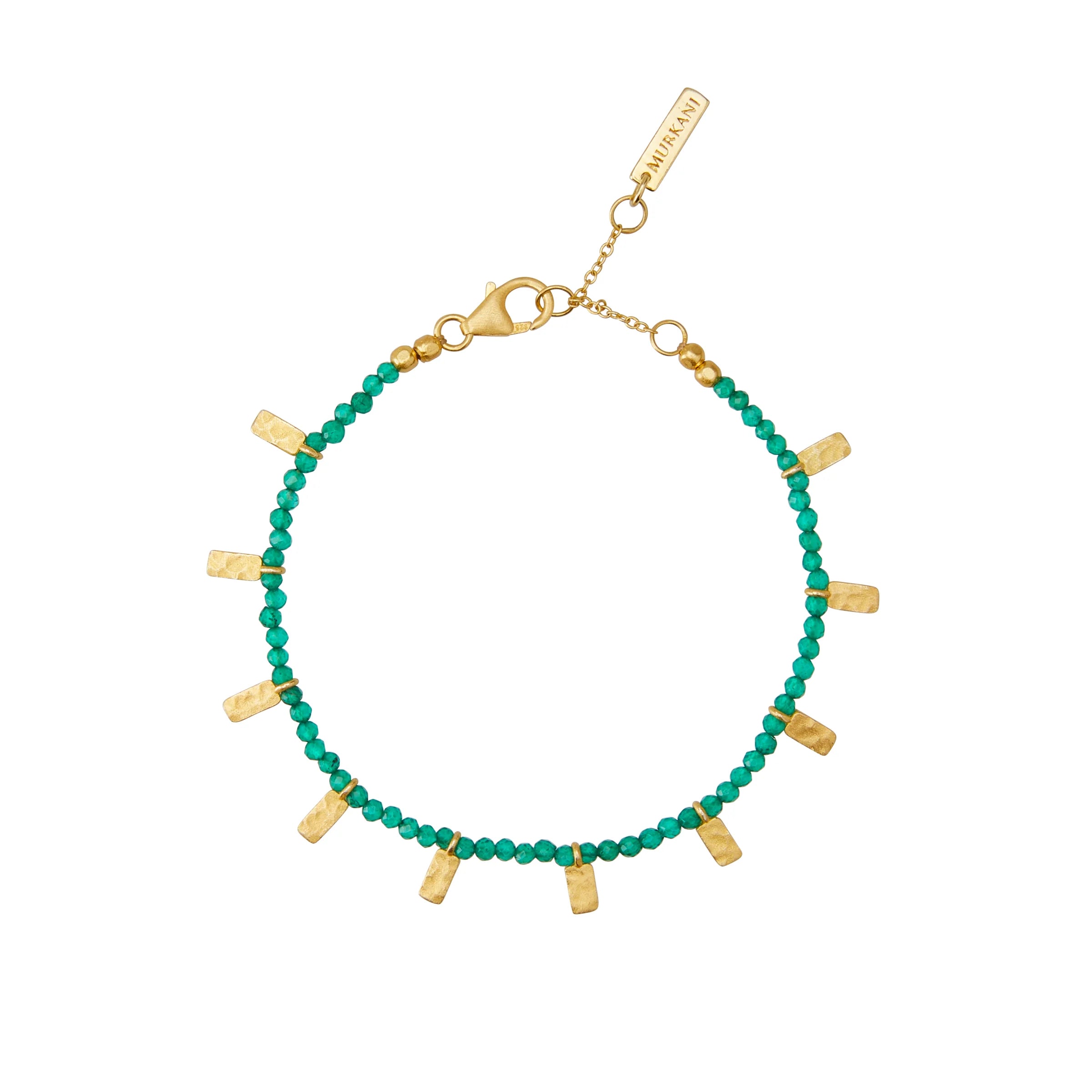 Murkani Wandering Soul Green Onyx Bracelet - Gold