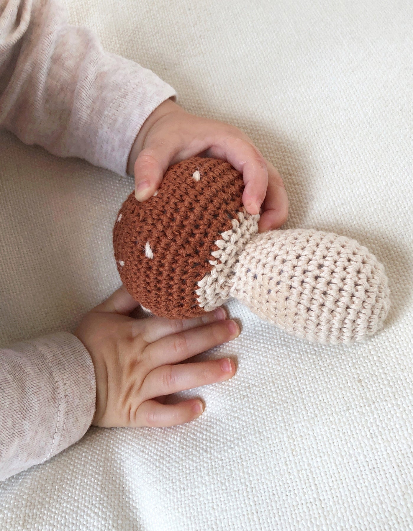 Over The Dandelions Crochet Mushroom Rattle
