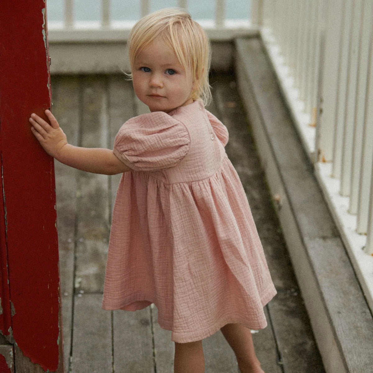 Nature Baby Albertine Dress Rose Dust