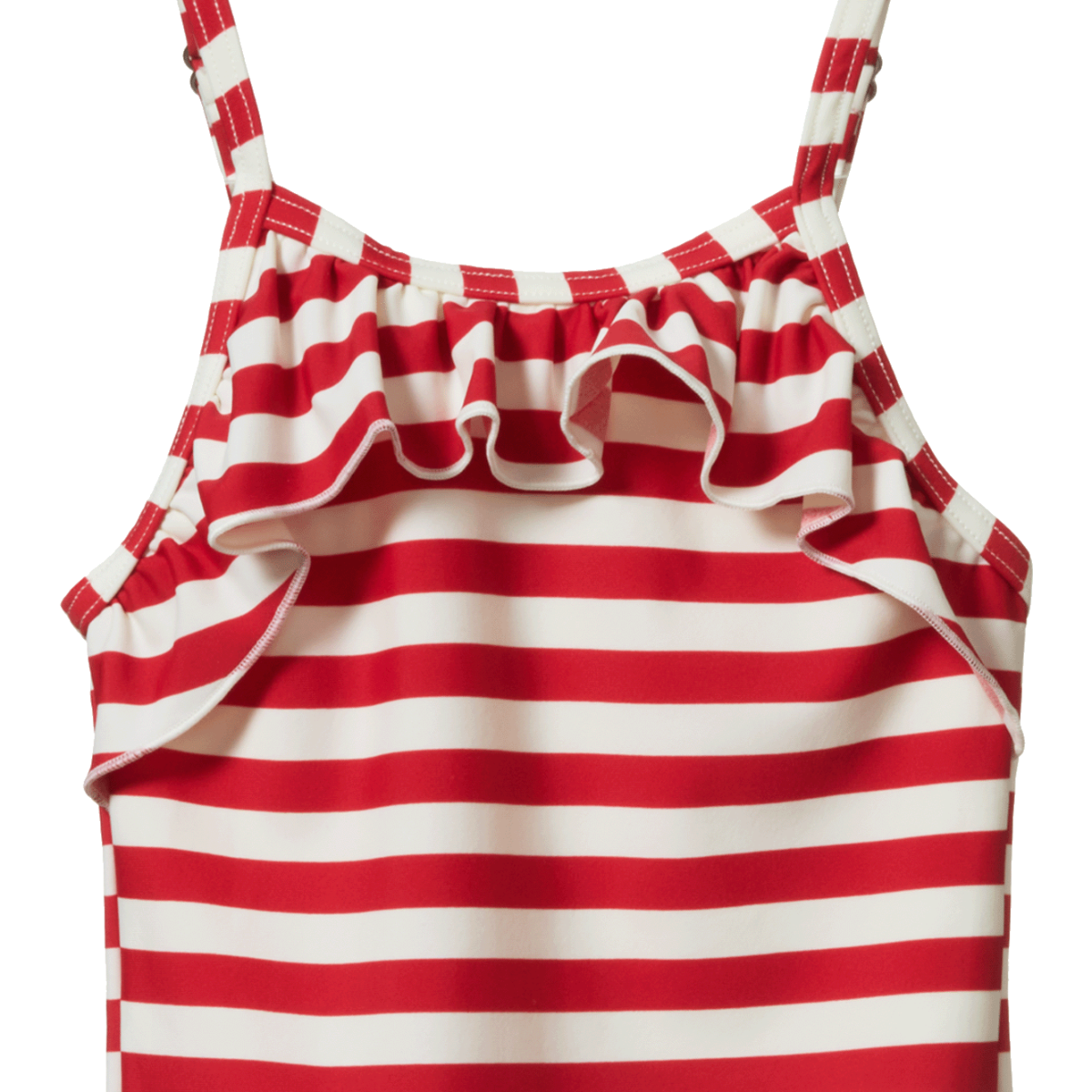 Nature Baby Frill Swimsuit Red Sea Stripe