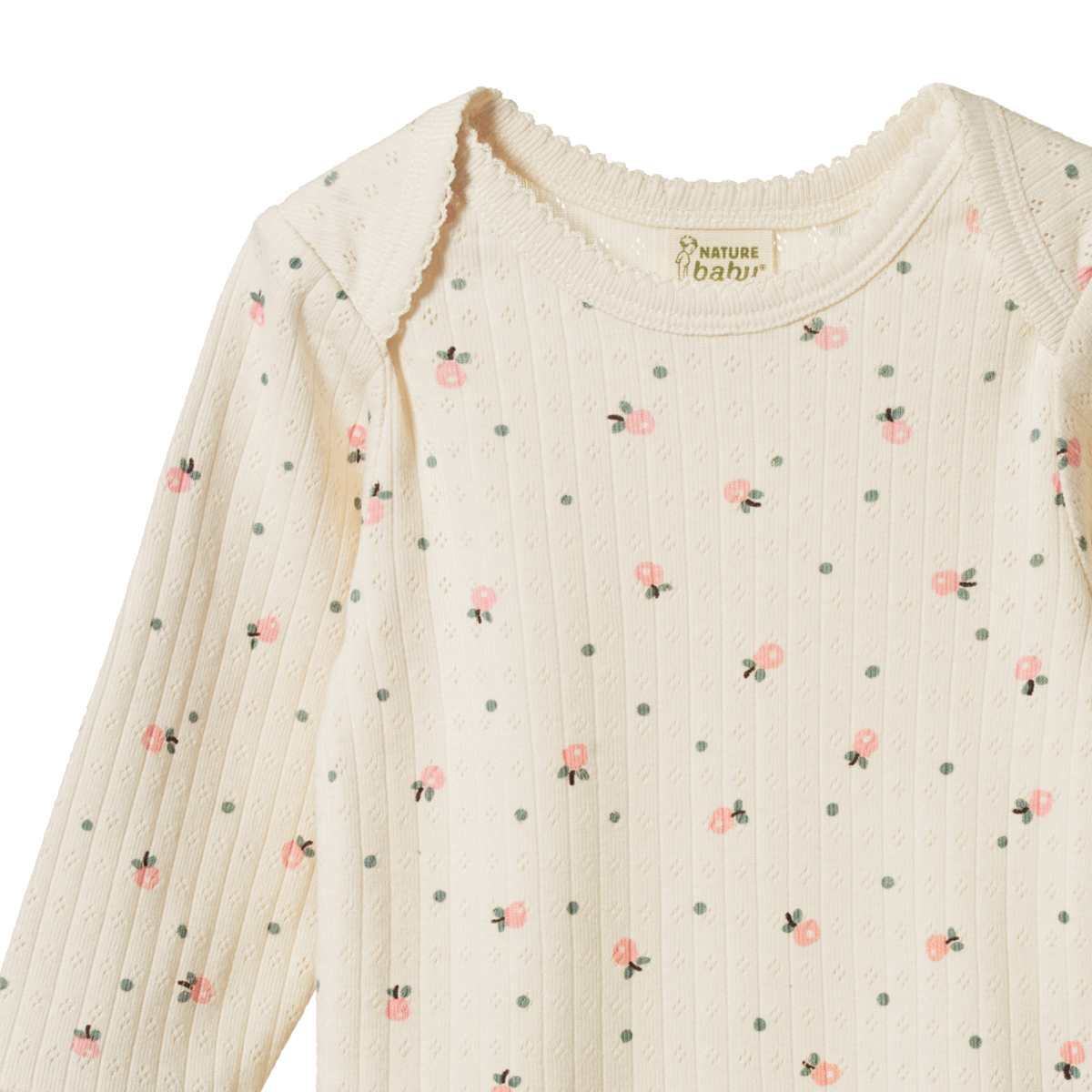 Nature Baby L/S Bodysuit Pointelle Posey Blossom Print