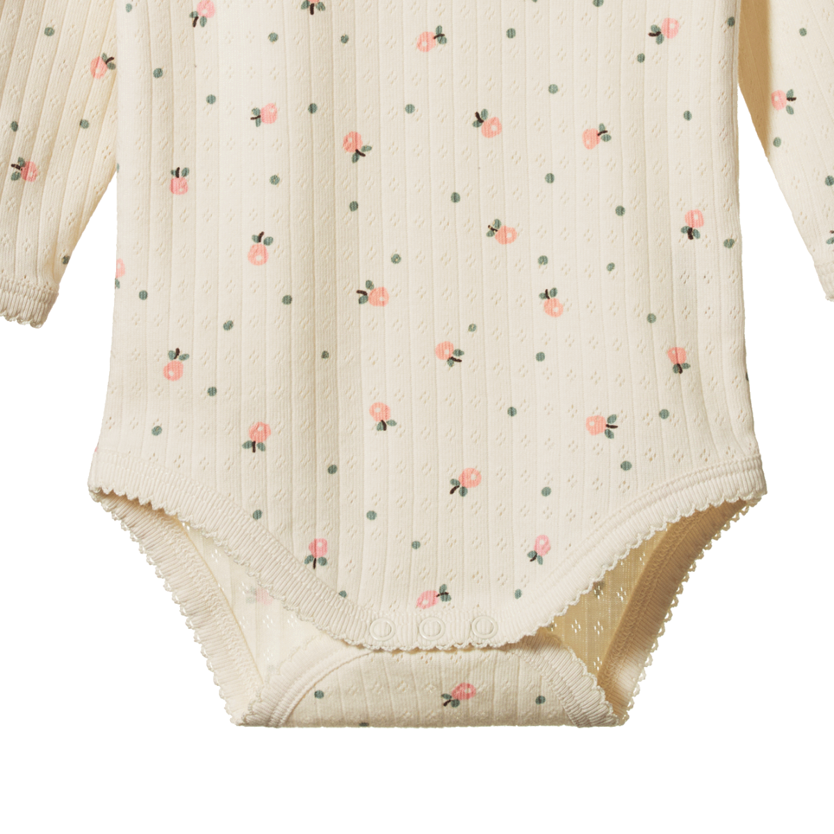 Nature Baby L/S Bodysuit Pointelle Posey Blossom Print