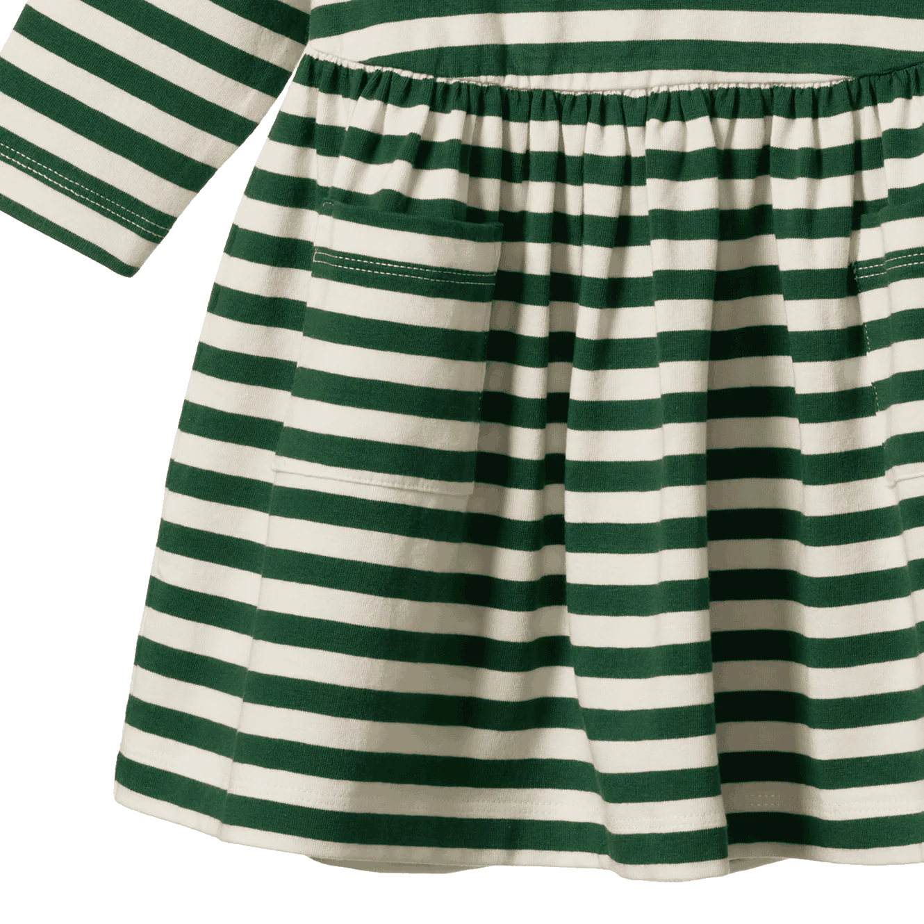 Nature Baby Long Sleeve Twirl Dress Eden Sea Stripe