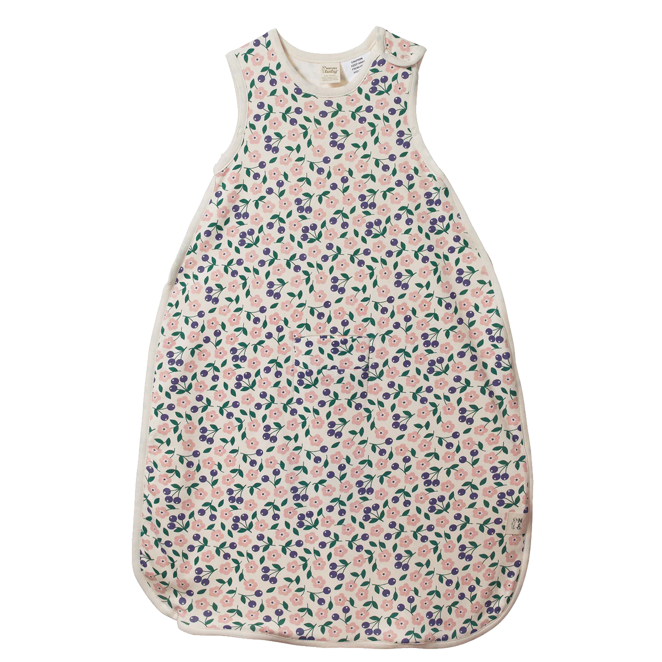 Nature Baby Organic Cotton & Merino Sleeping Bag Grande Briarwood Print 3/24m