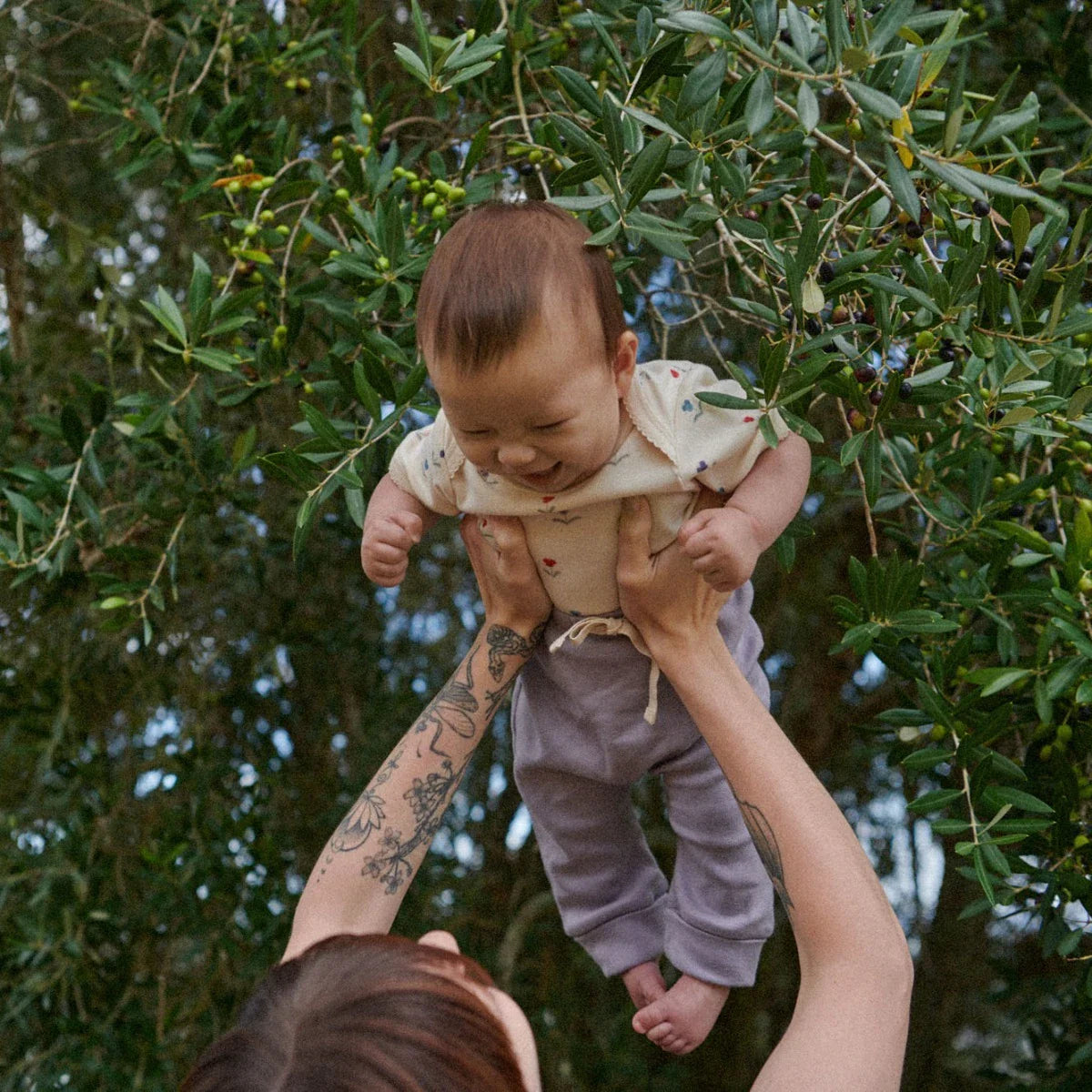 Nature Baby Short Sleeve Bodysuit Delphine Print