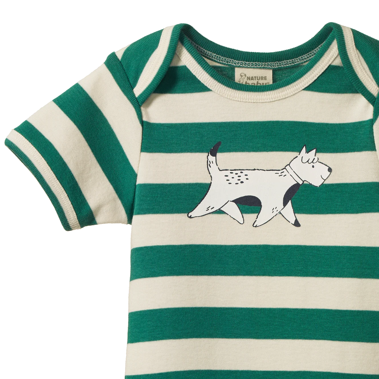 Nature Baby Short Sleeve Bodysuit Dog Walk Print