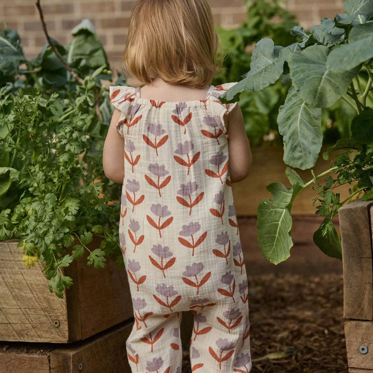Nature Baby Tilda Suit Muslin Fleurette Print
