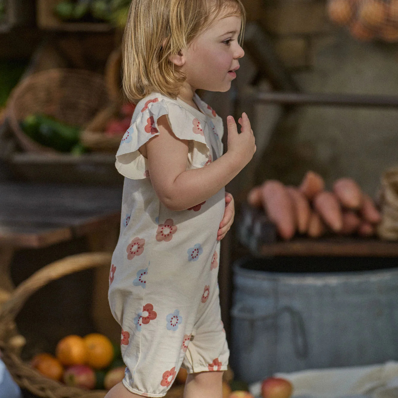 Nature Baby Tilly Suit Flora Stamp Print