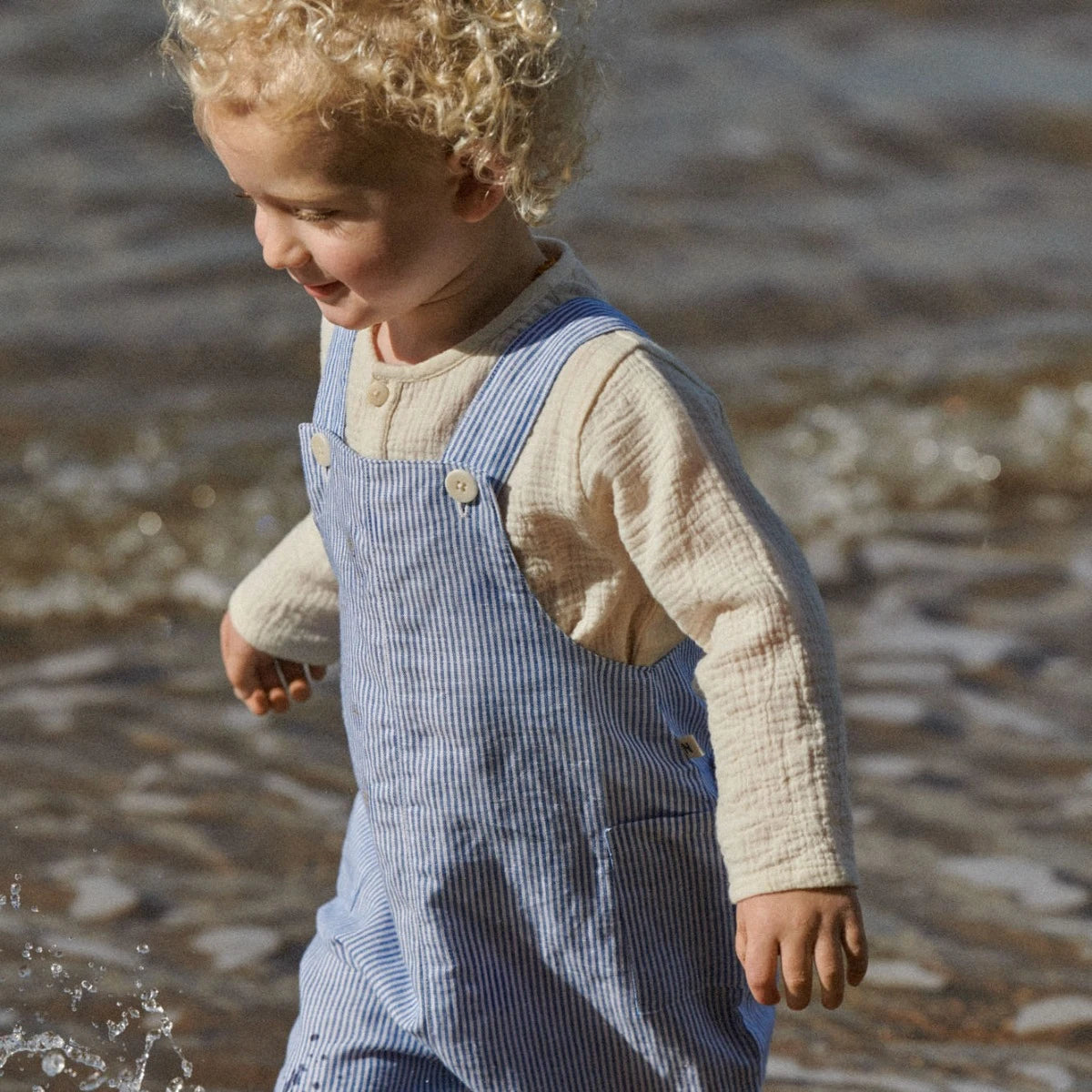 Nature Baby tucker overalls cotton linen