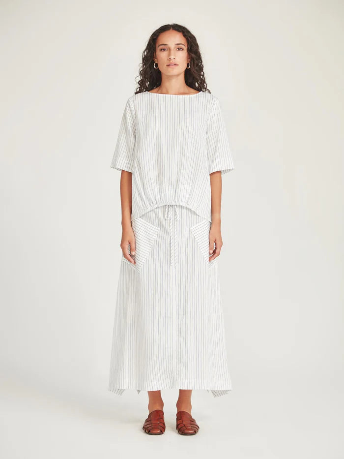 Sills Neva Stripe Top Navy/White Stripe