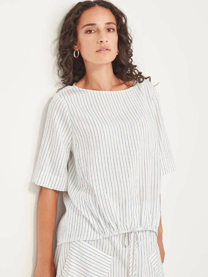 Sills Neva Stripe Top Navy/White Stripe
