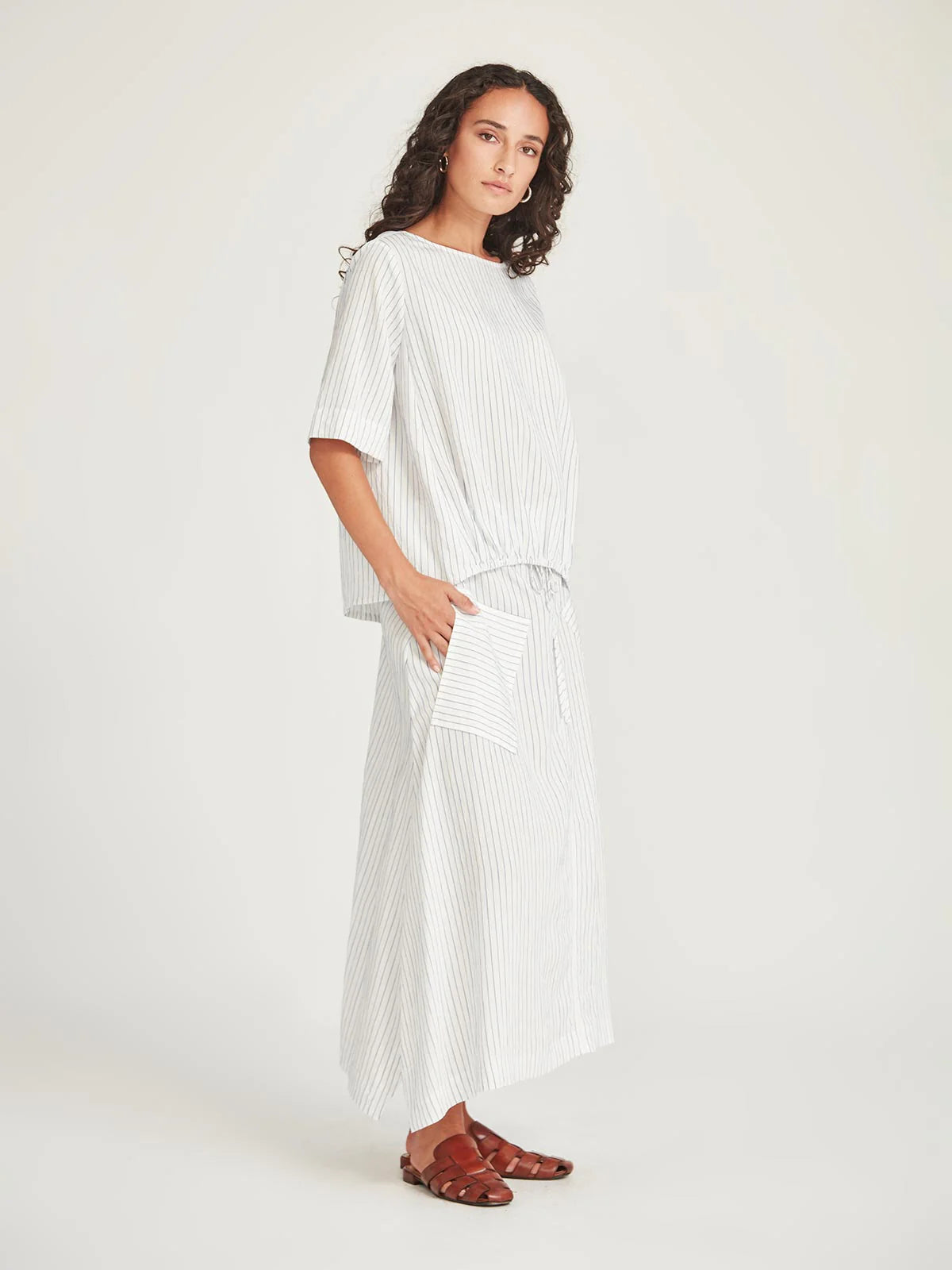 Sills Neva Stripe Top Navy/White Stripe