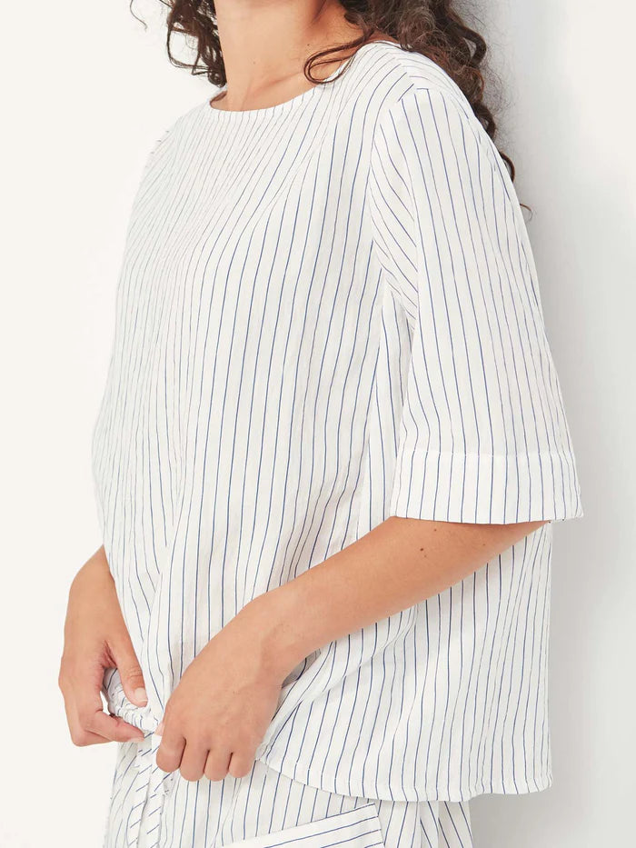 Sills Neva Stripe Top Navy/White Stripe