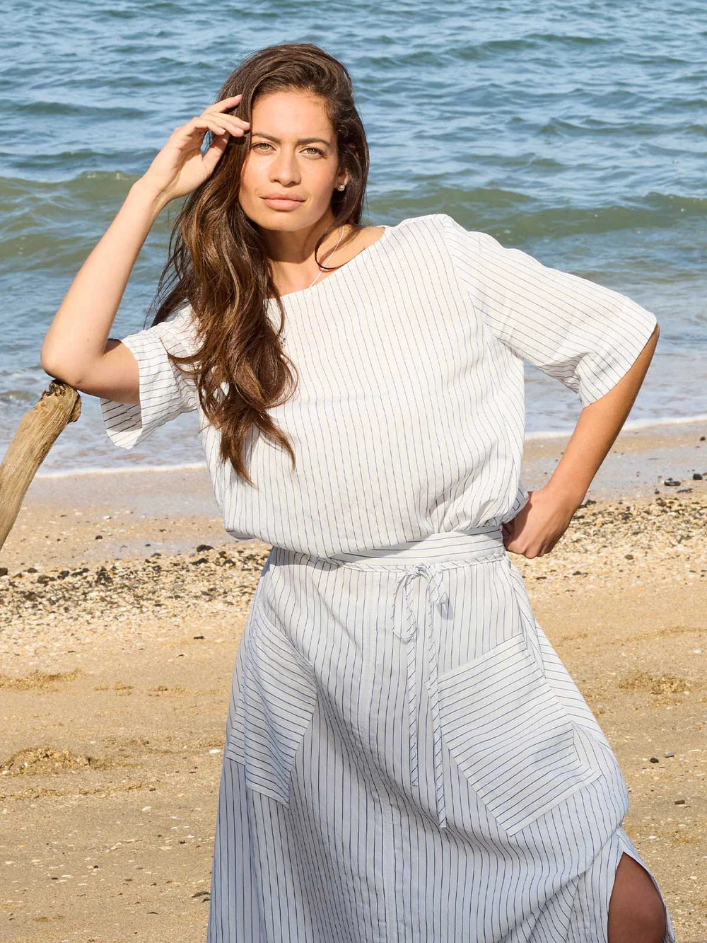 Sills Neva Stripe Top Navy/White Stripe