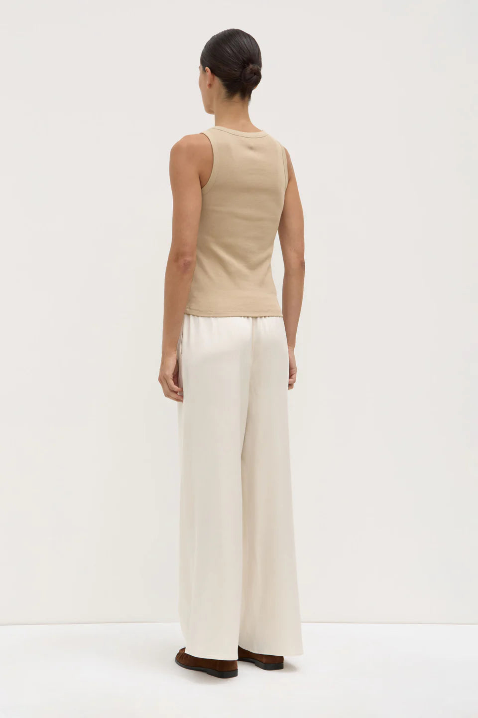 Assembly Label Nika Rib Tank - Tan