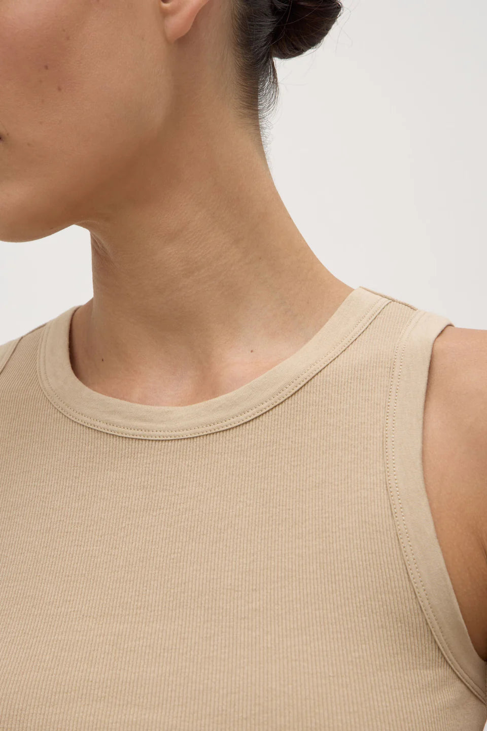 Assembly Label Nika Rib Tank - Tan