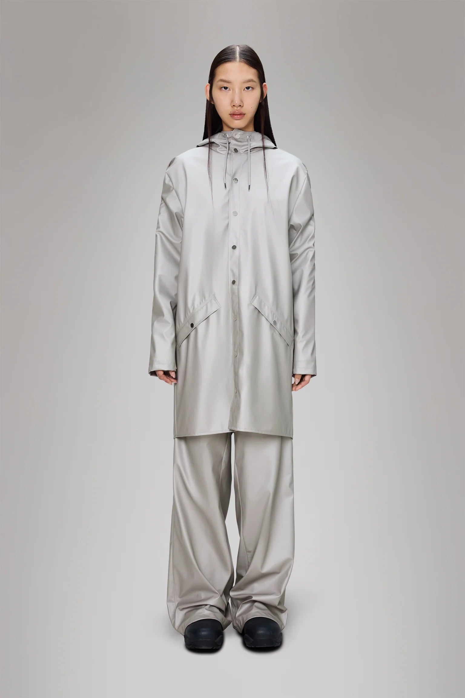 Rains Long Jacket - Nimbus