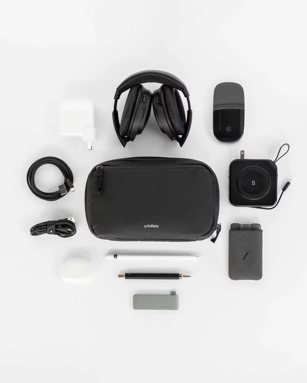 Orbitkey 2 in 1 Tech Pouch Black