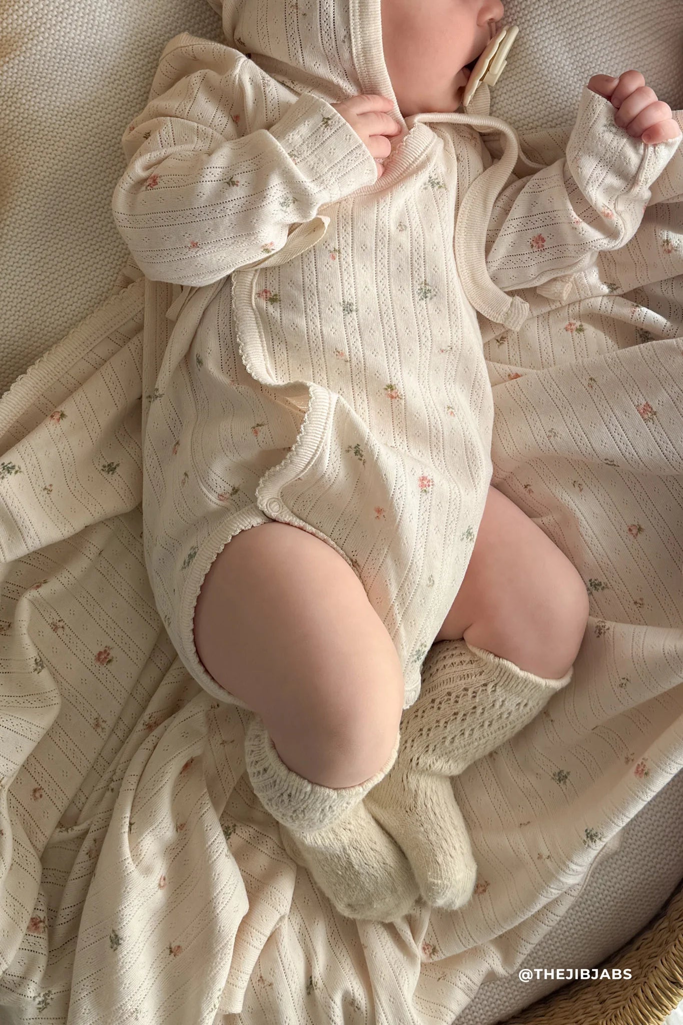 Jamie Kay Organic Cotton Pointelle Marina Bodysuit - Sweet Magnolia Simple