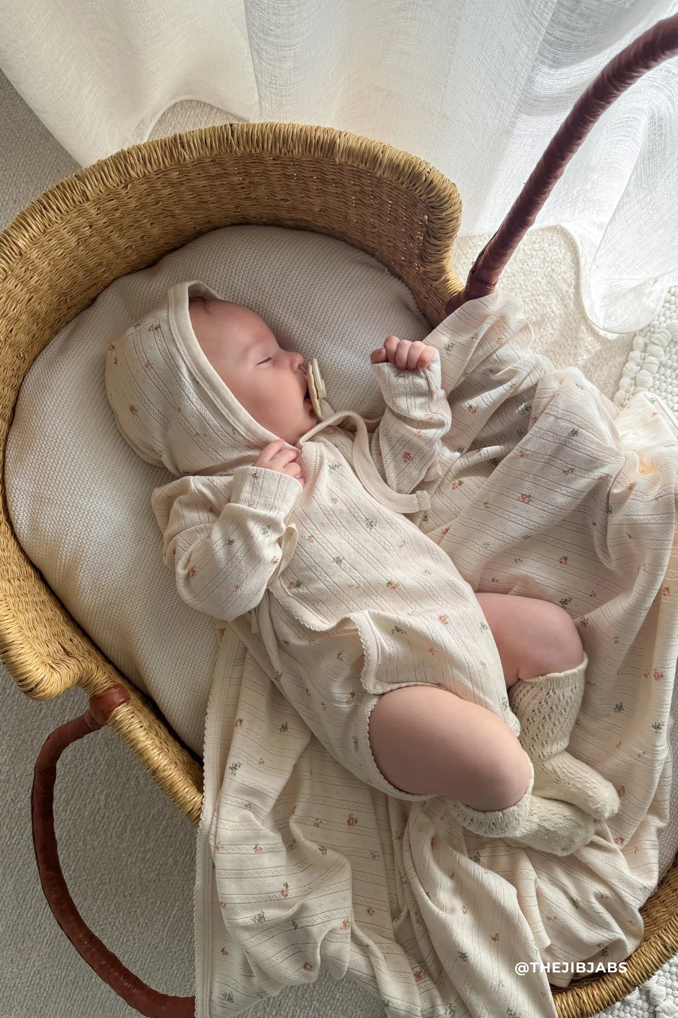 Jamie Kay Organic Cotton Pointelle Marina Bodysuit - Sweet Magnolia Simple