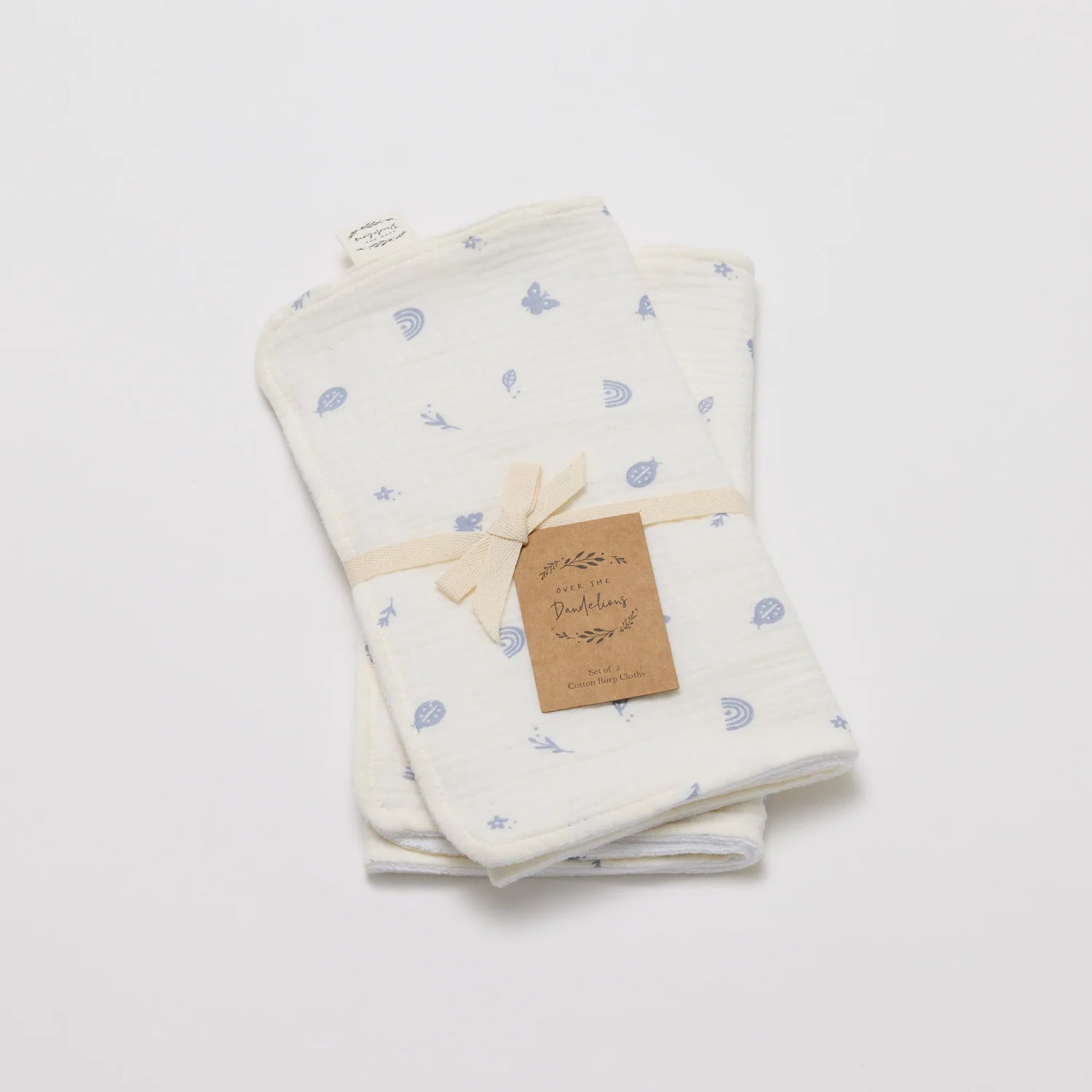 Over The Dandelions Burp Cloth Set Of 2 Enchanted Garden