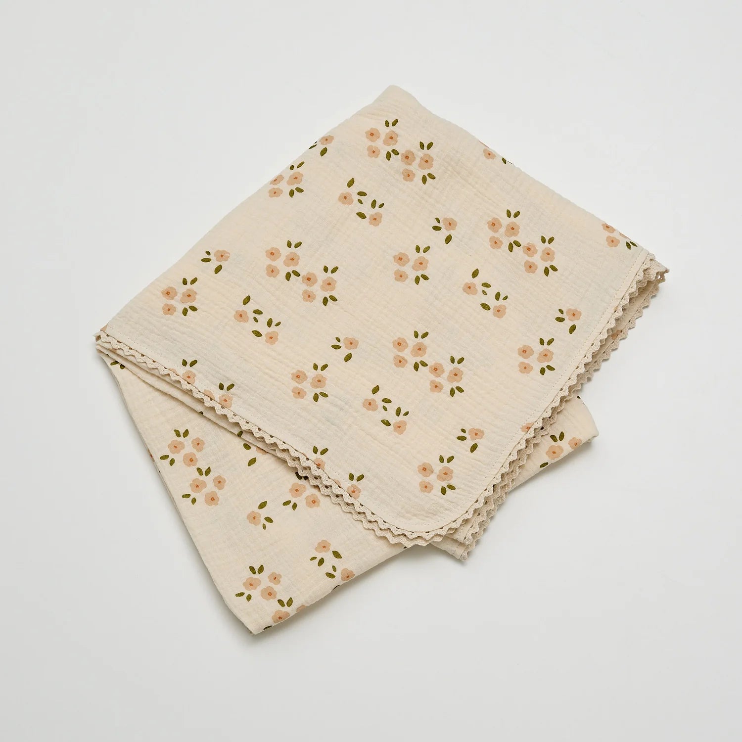 Over The Dandelions Organic Swaddle With Lace Daisy