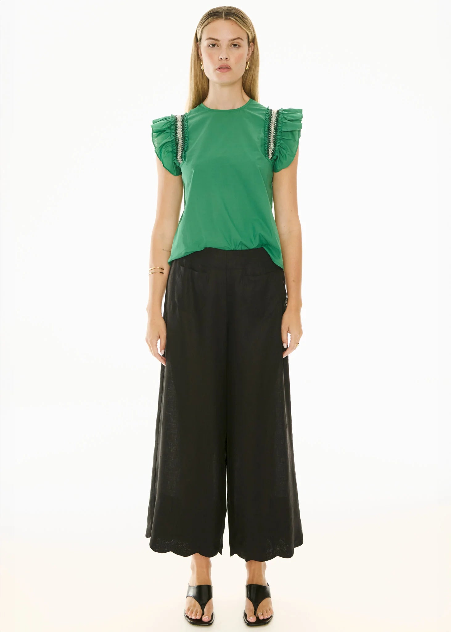 POL Nova Frill Top Green