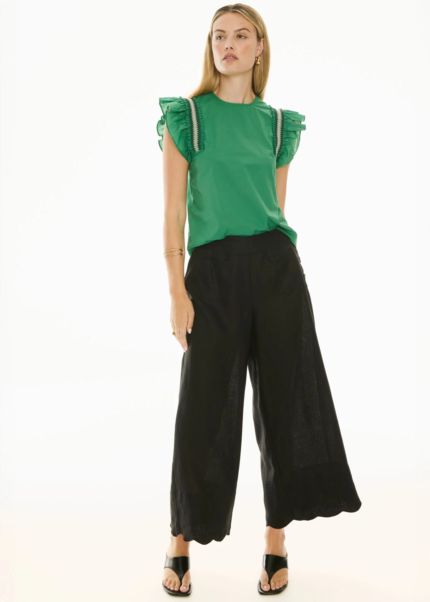 POL Nova Frill Top Green
