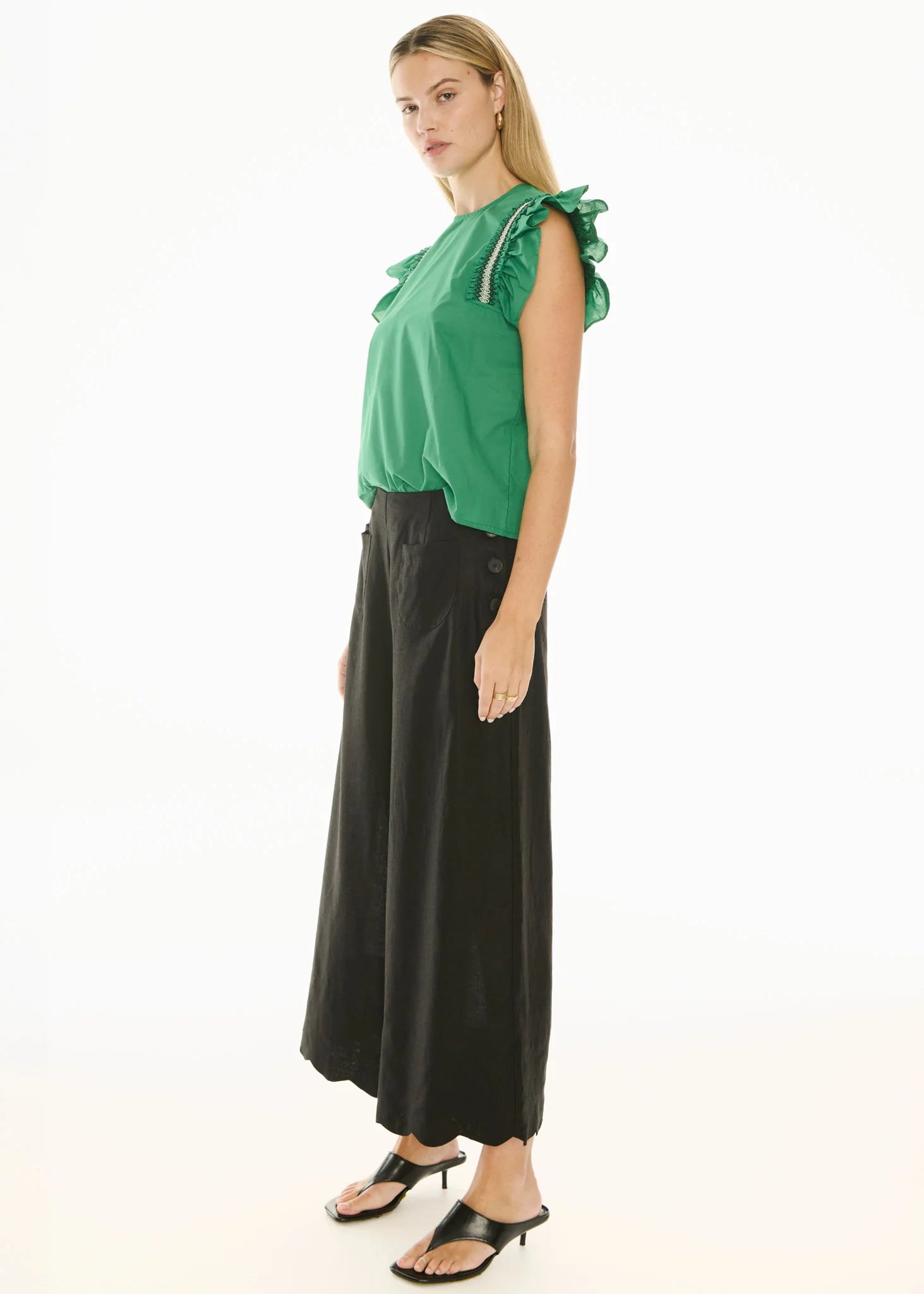 POL Nova Frill Top Green